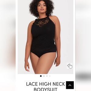 High Neck Lace Bodysuit